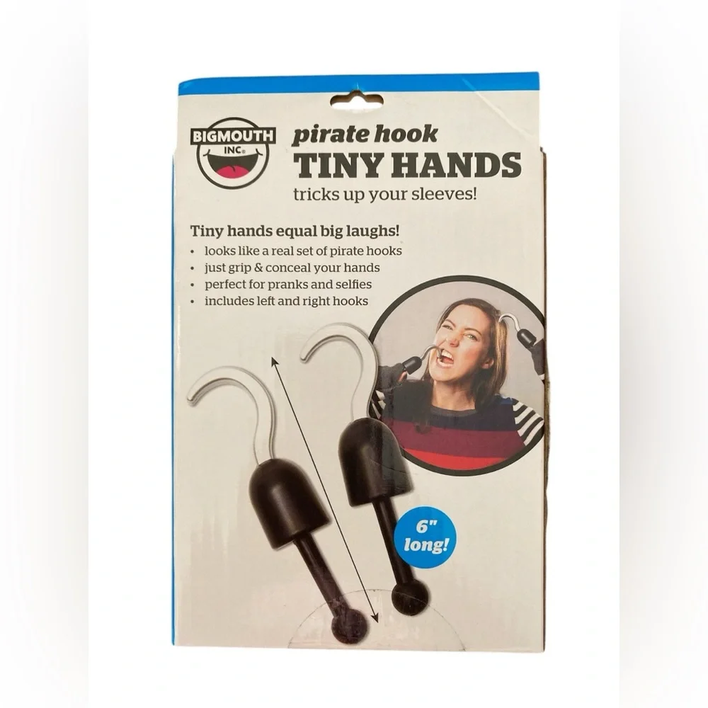 Tiny Hand Pirate Hooks - Costume GaG Joke Prank Puppet Magic Toy - BigMouth Inc